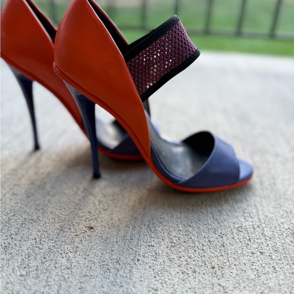 L.A.M.B. Navy and Red Heels - Picture 3 of 5